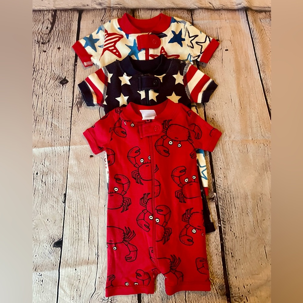 Set of 3 Hanna Andersson Summer Rompers